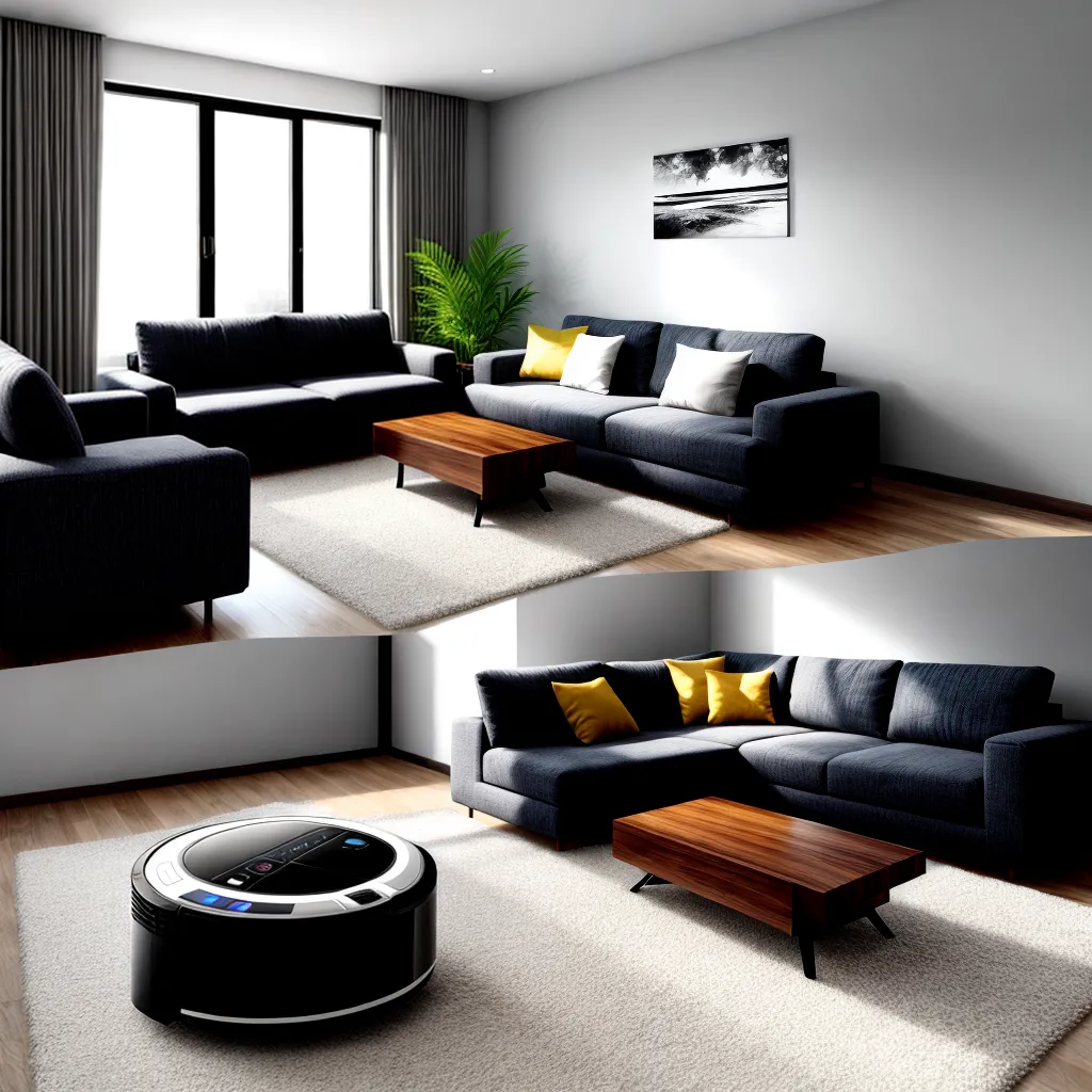 sala moderna robo vacuum limpeza