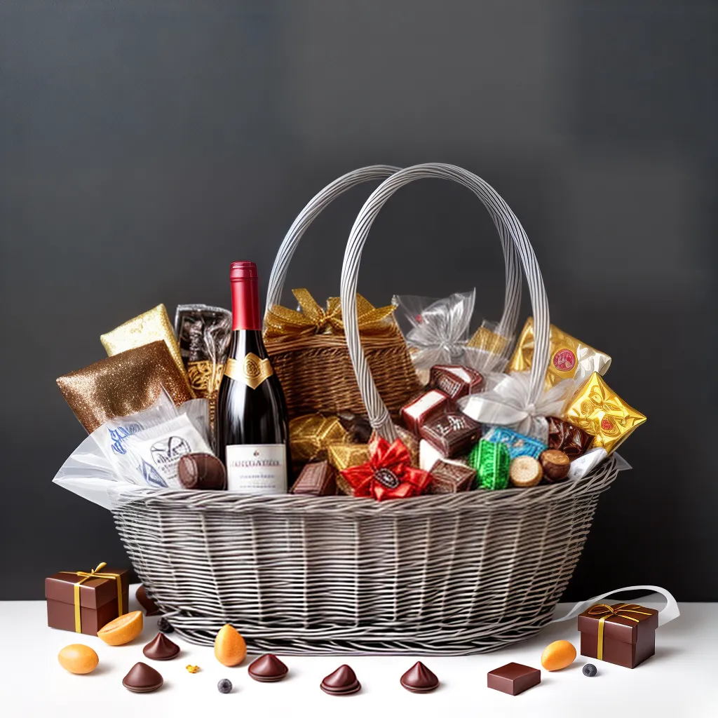 cesta presente chocolates vinho