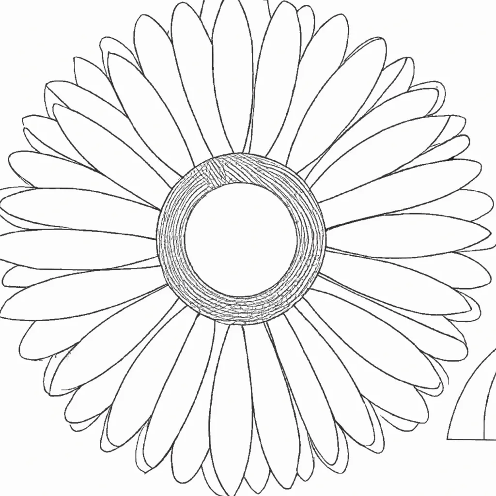 Desenhos de Gerberas Geométricas para Imprimir e Colorir