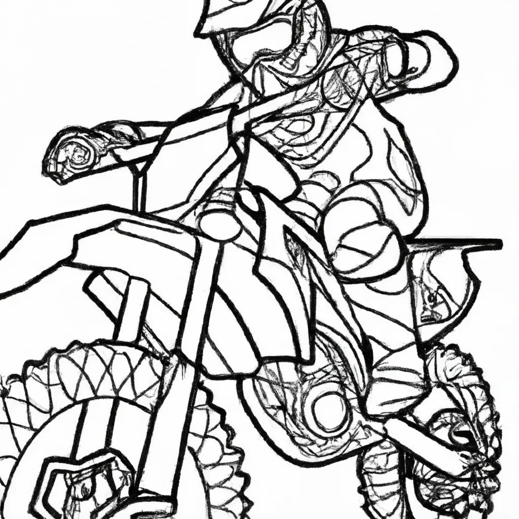 Desenhos Bravos de Motocross para Imprimir e Colorir