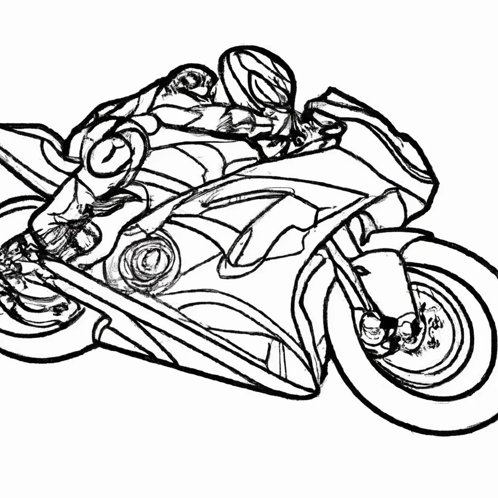 Desenhos Magníficos de Corrida de Motos para Imprimir e Colorir