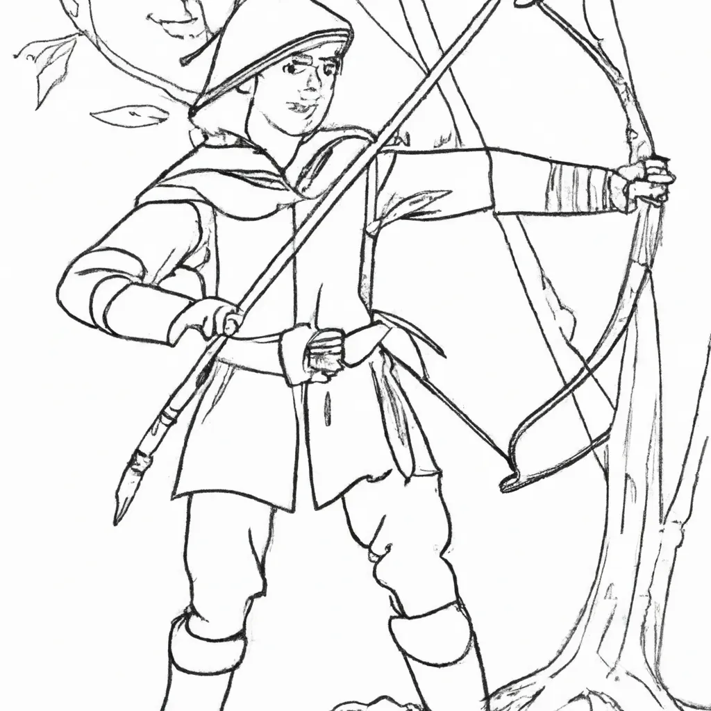 Desenhos do Intrépido Robin Hood para Imprimir e Colorir