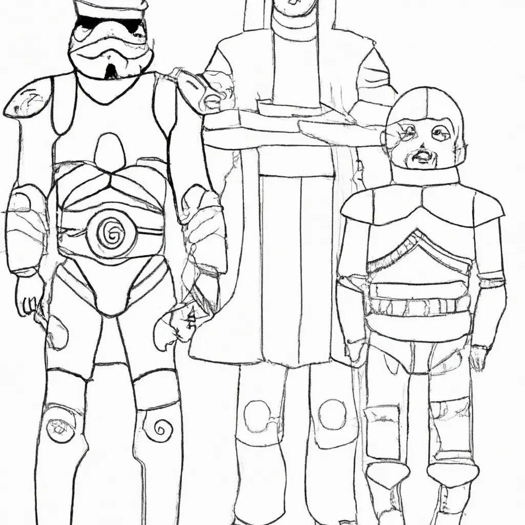 Desenhos de Personagens de Star Wars para Imprimir e Colorir