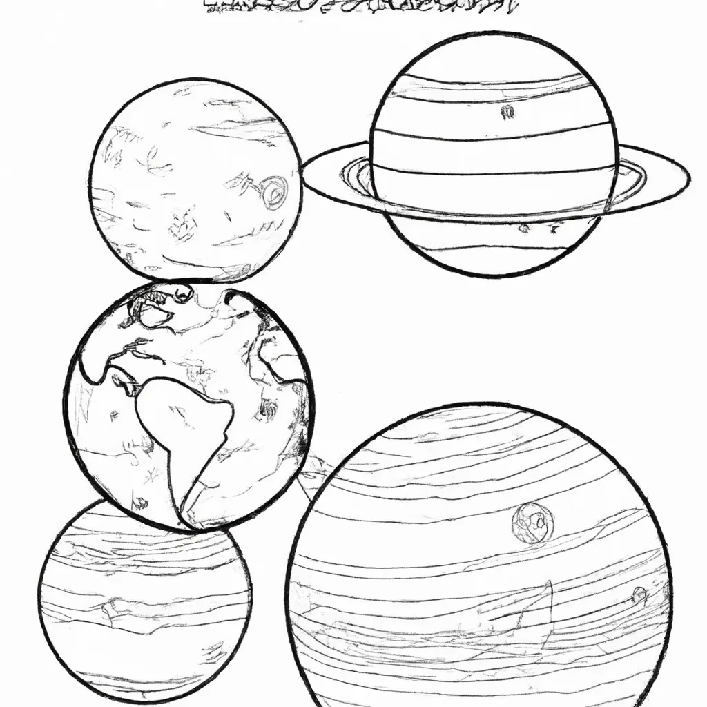 Desenhos de Planetas do Sistema Solar para Imprimir e Colorir