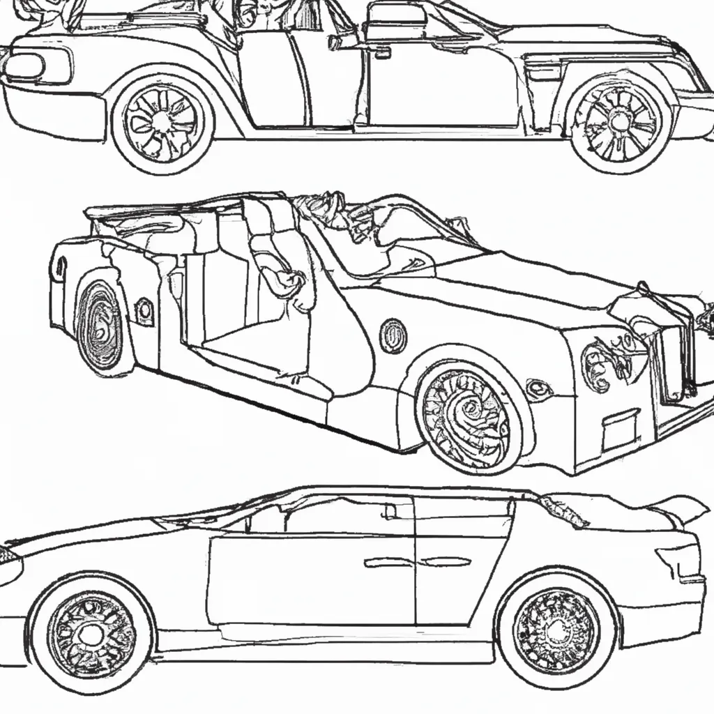 Desenhos de Carros de Luxo para Imprimir e Colorir