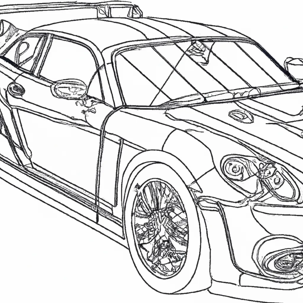 Desenhos de Carros de Luxo para Imprimir e Colorir
