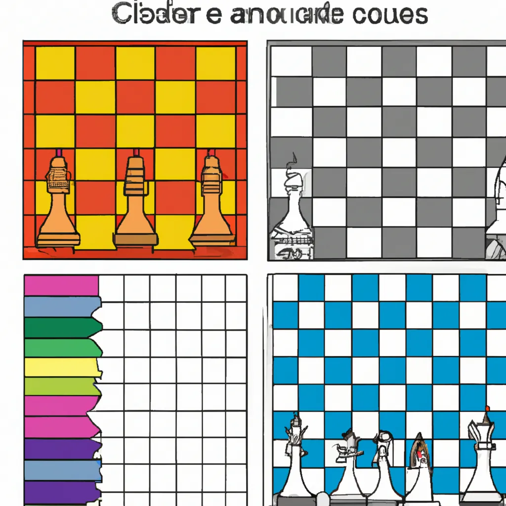 Jogo de Cores: Desenhos de Xadrez para Colorir