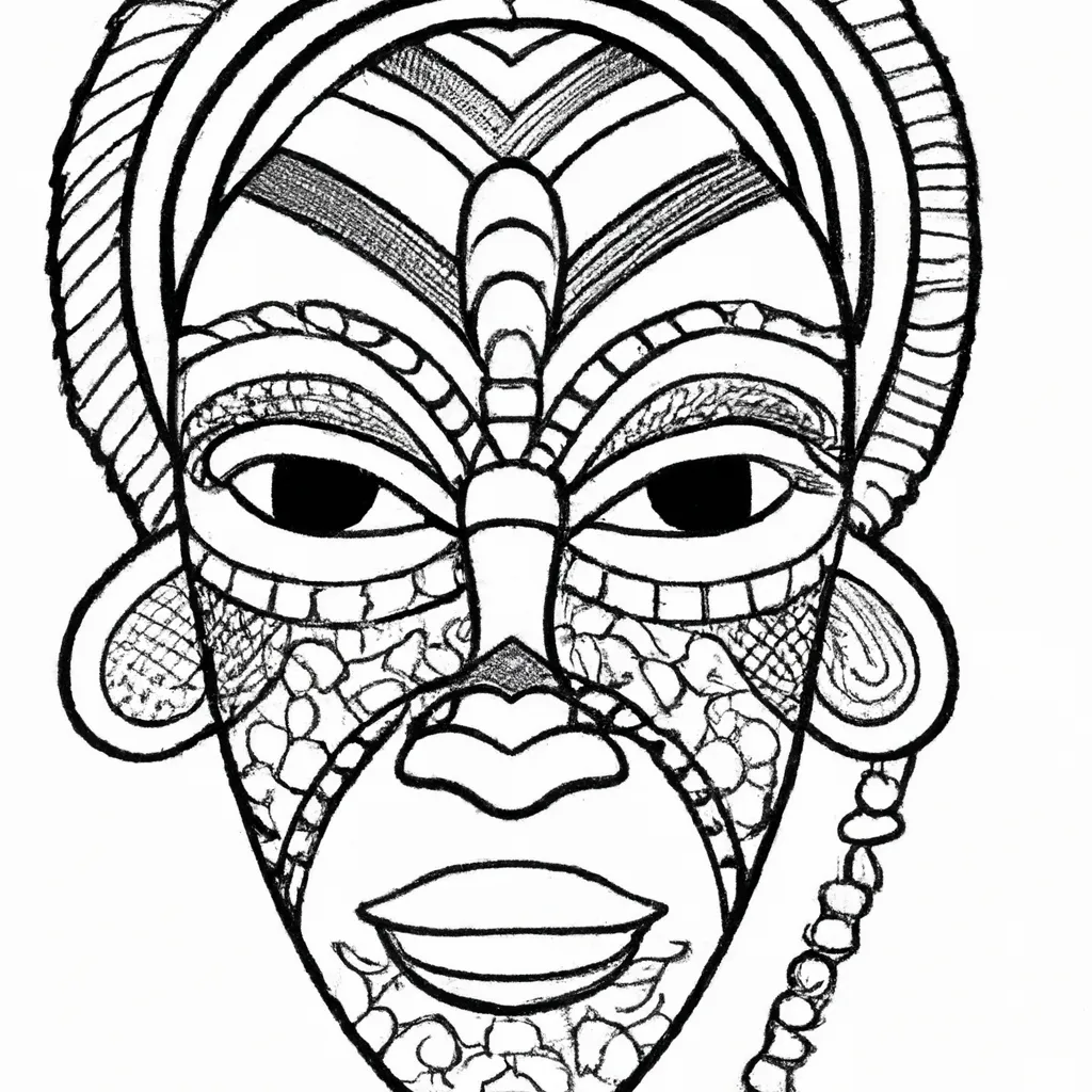 O Encanto da Arte Africana: Máscaras Africanas para Colorir