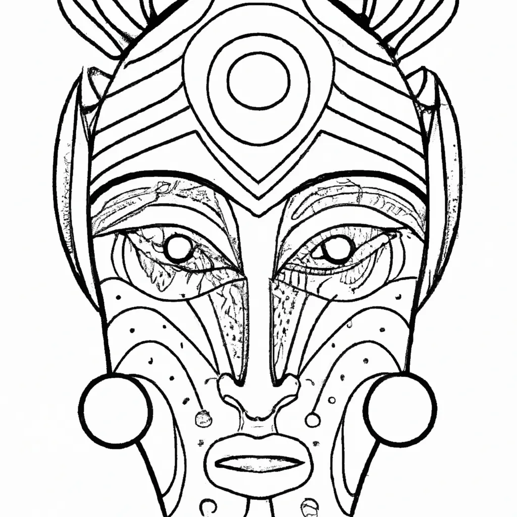 O Encanto da Arte Africana: Máscaras Africanas para Colorir