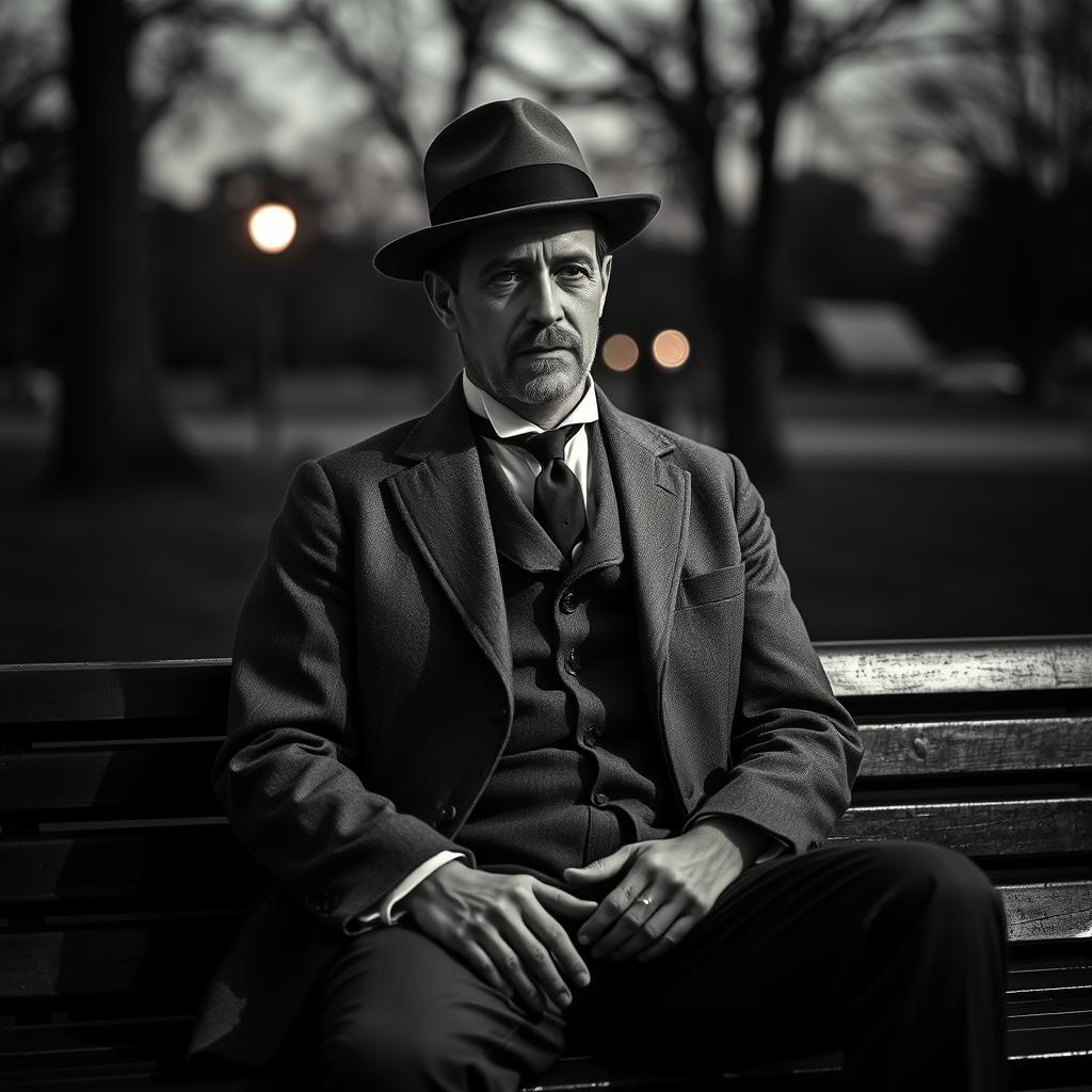 Retrato de um homem sentado num banco de praça (1917): Características e Interpretação