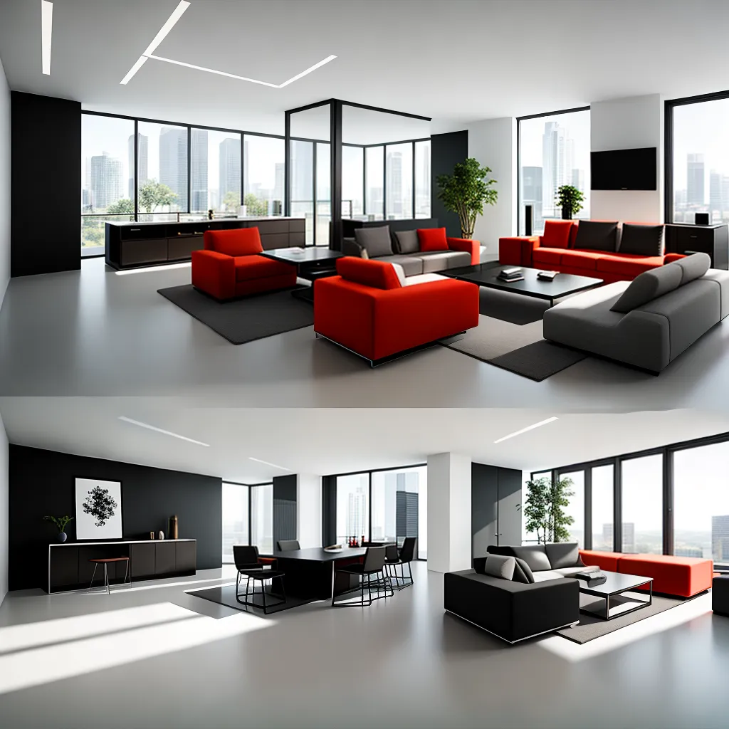 Decoração de Salas Comerciais com PORCELANATO PRETO!