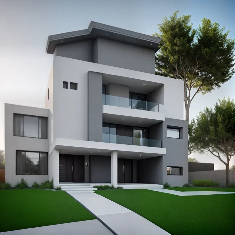 Pintura de casas com efeito concreto
