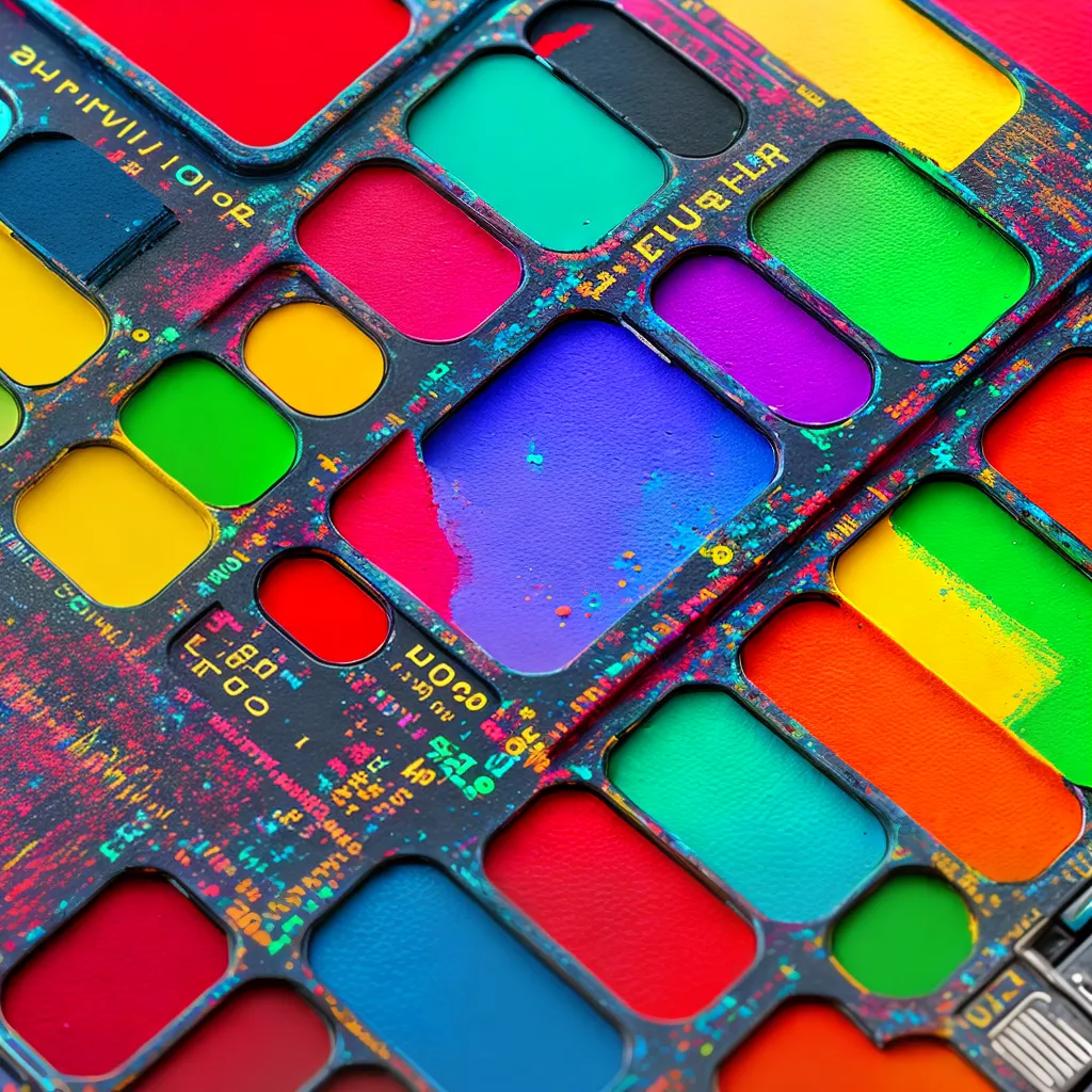 Fotos paleta cores criatividade inovacao