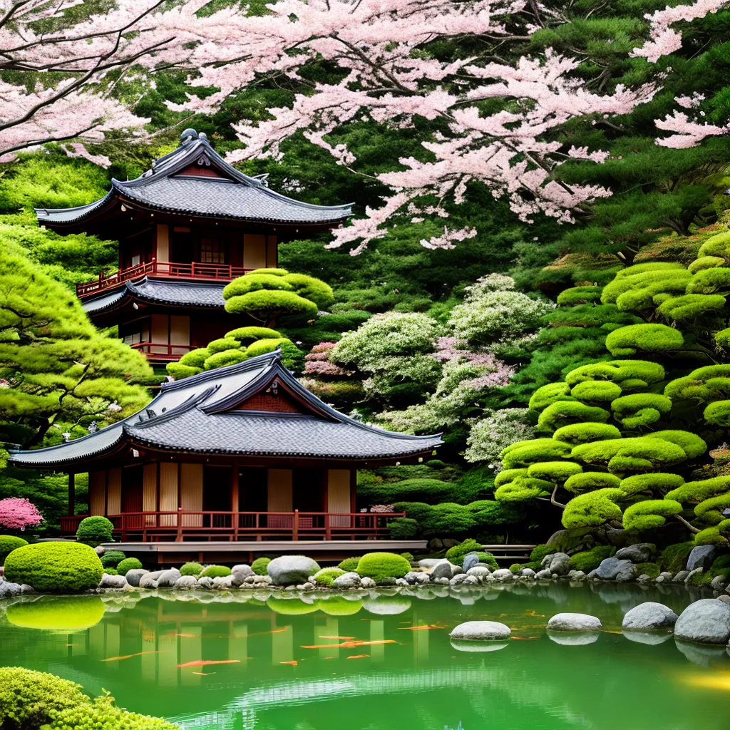 Fotos casa japonesa jardim cerejeiras koipond