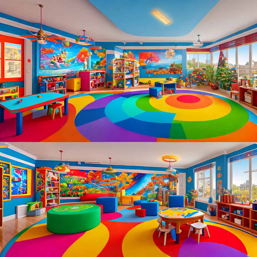 Fotos sala brincar arte infantil divertida
