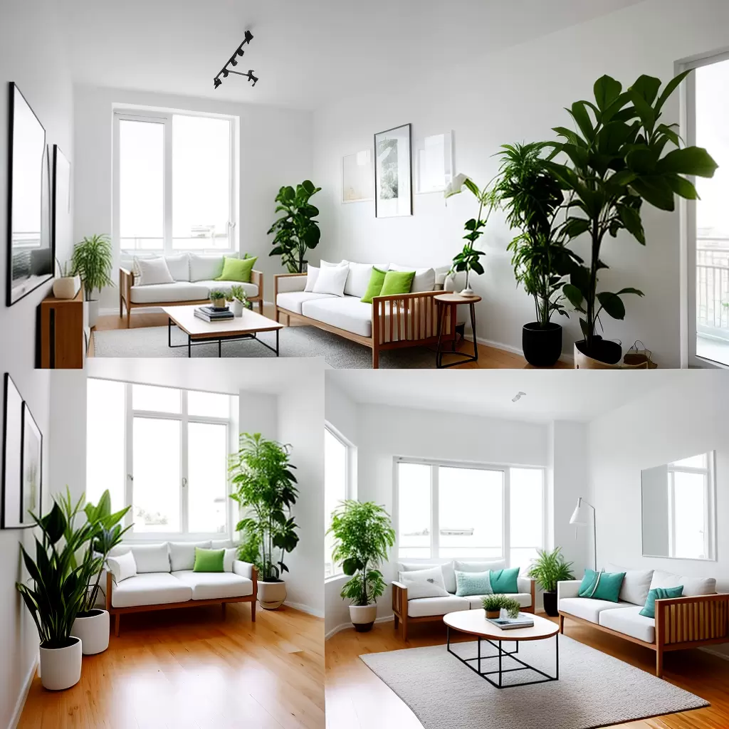 Fotos estudio branco madeira janela plantas