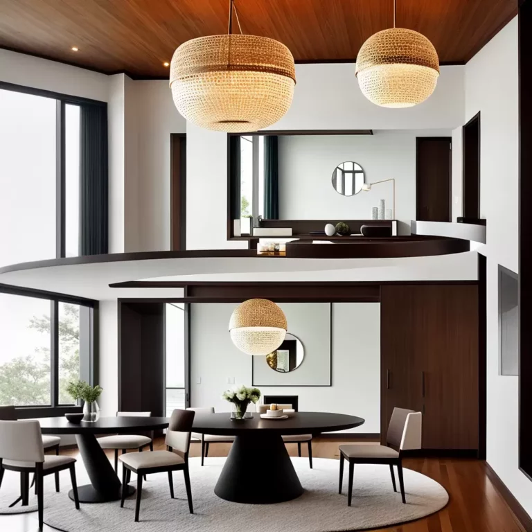 Reflexo da Elegância: Espelhos Redondos na Decoração da Sala de Jantar