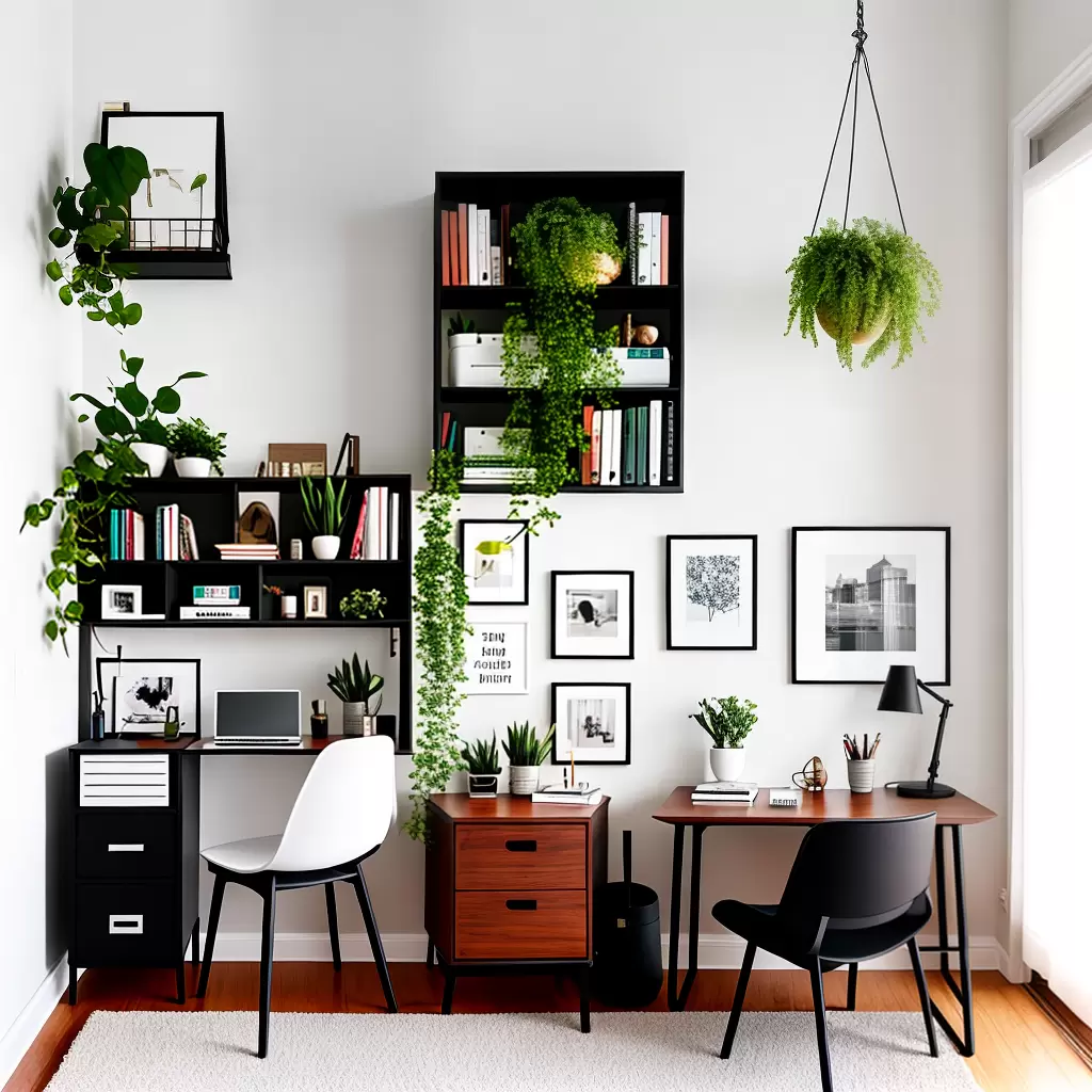 Fotos escritorio compacto decoracao verde