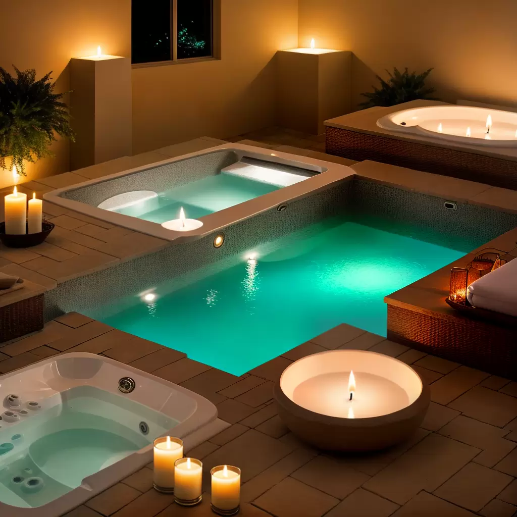 Fotos jacuzzi luz velas