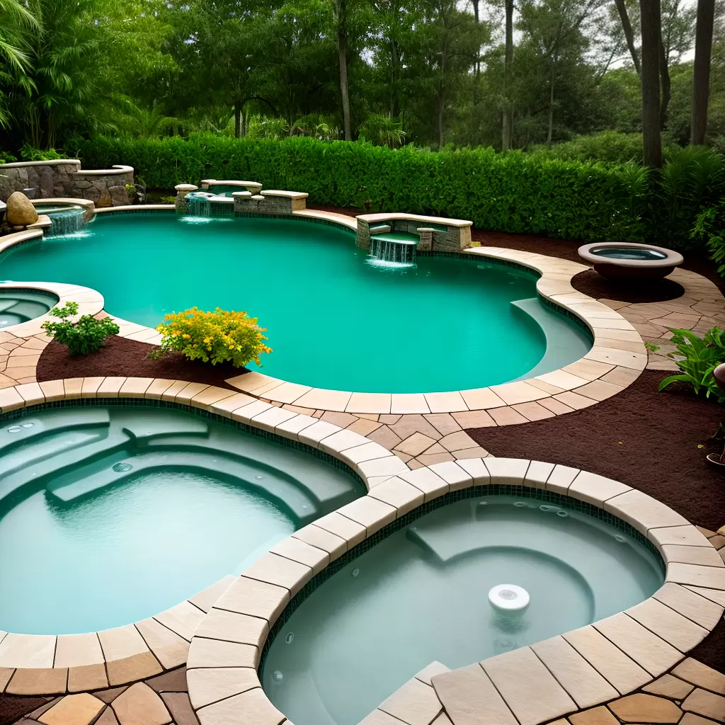 Fotos jacuzzi ambiente sereno luzes verde
