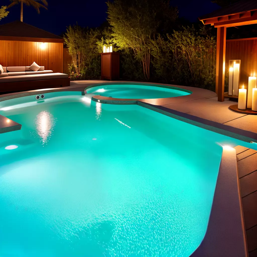 Fotos jacuzzi ambiente sereno luzes cores