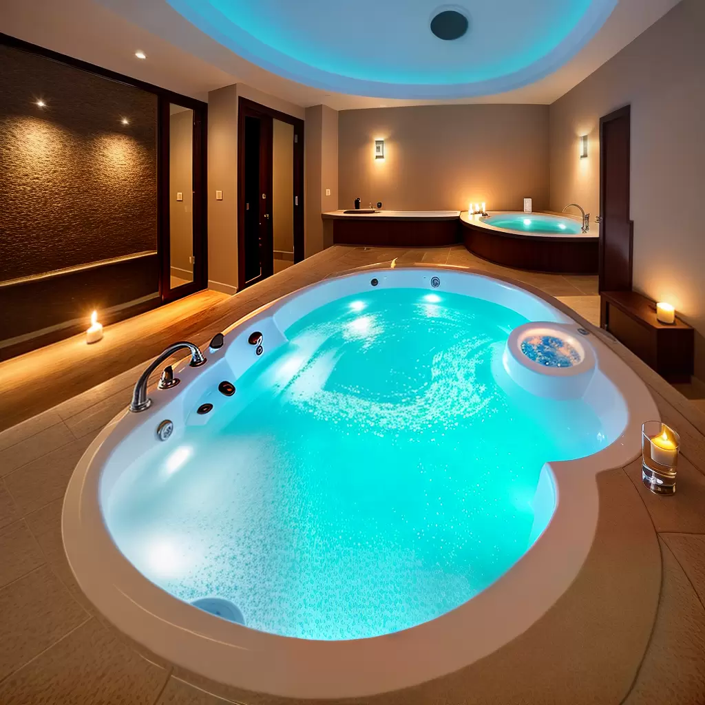 Fotos jacuzzi luxo velas musica