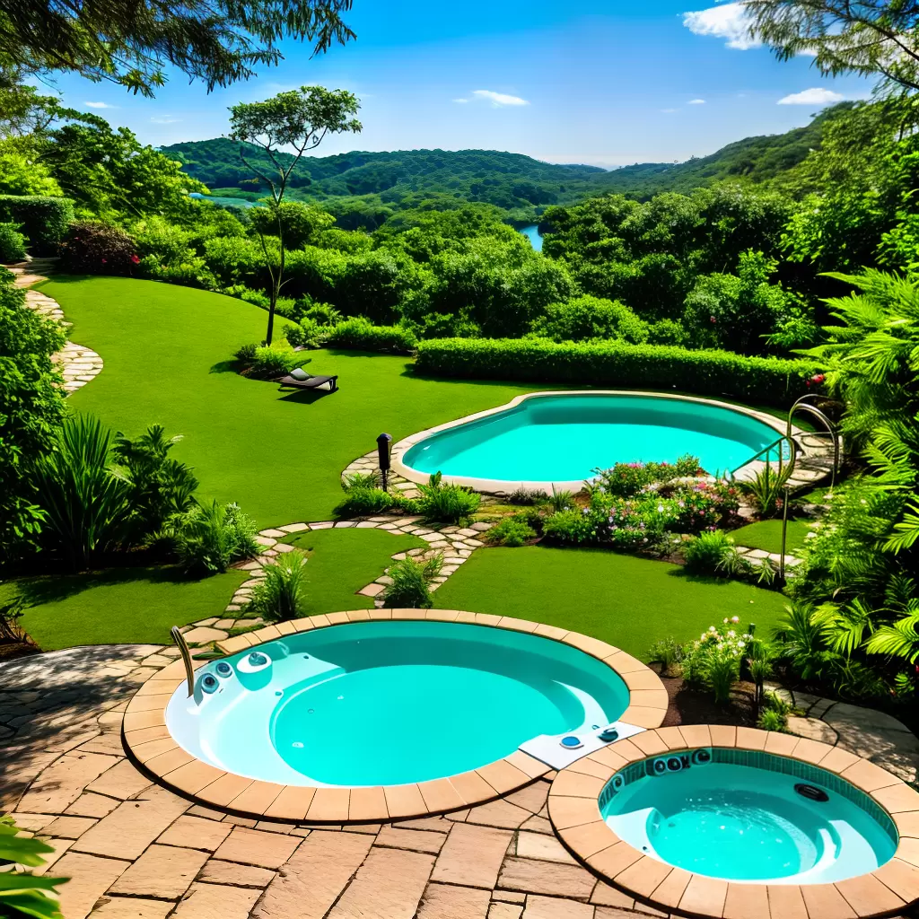 Fotos jacuzzi luxo natureza relaxamento 1