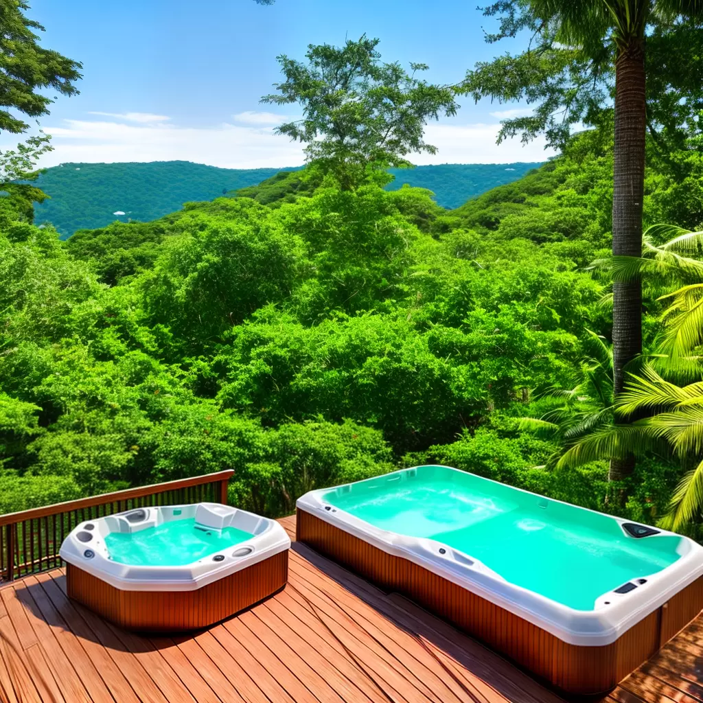 Fotos jacuzzi luxo natureza relaxamento 2