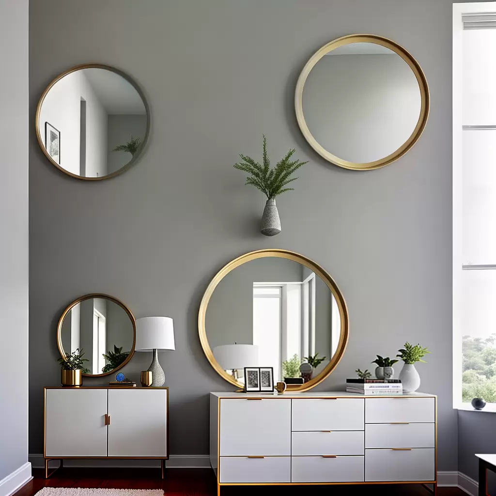 Ponto Focal: Espelhos Redondos na Decoração do Quarto