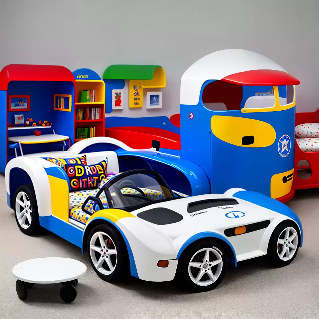 Fotos cama carro infantil diversao sono
