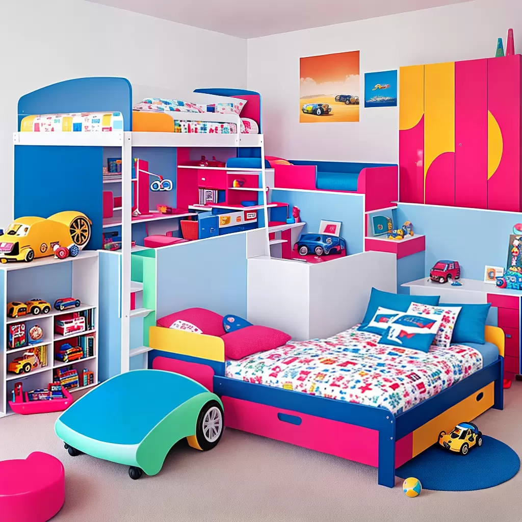 Fotos cama infantil carro corrida brinquedos