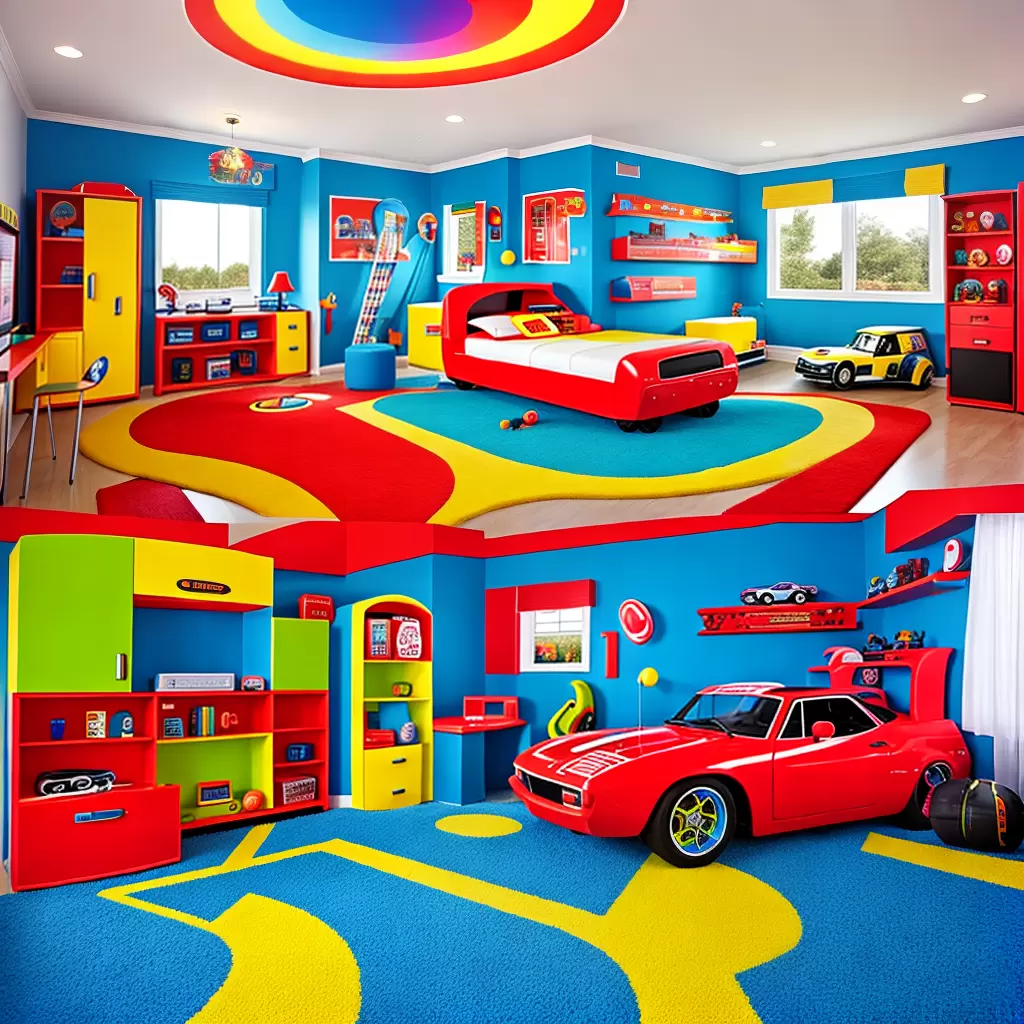 Fotos quarto infantil carro colorido