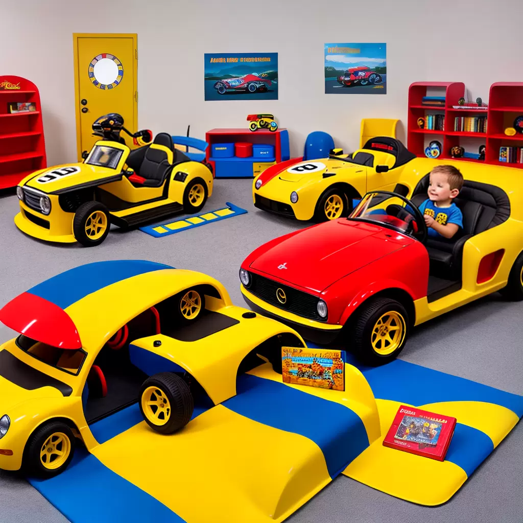 Fotos cama carro corrida brinquedos aventura