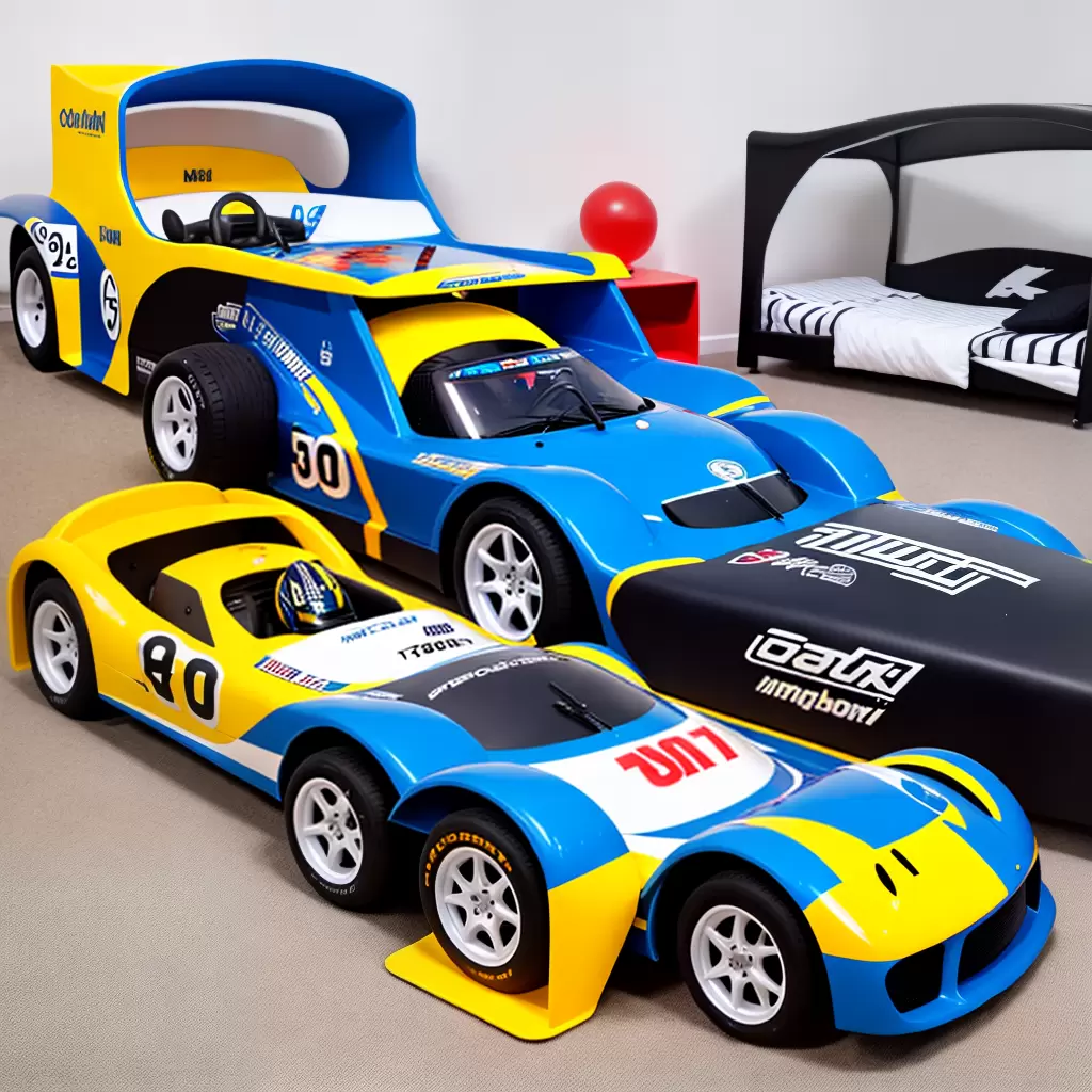 Fotos cama carro corrida infantil 1
