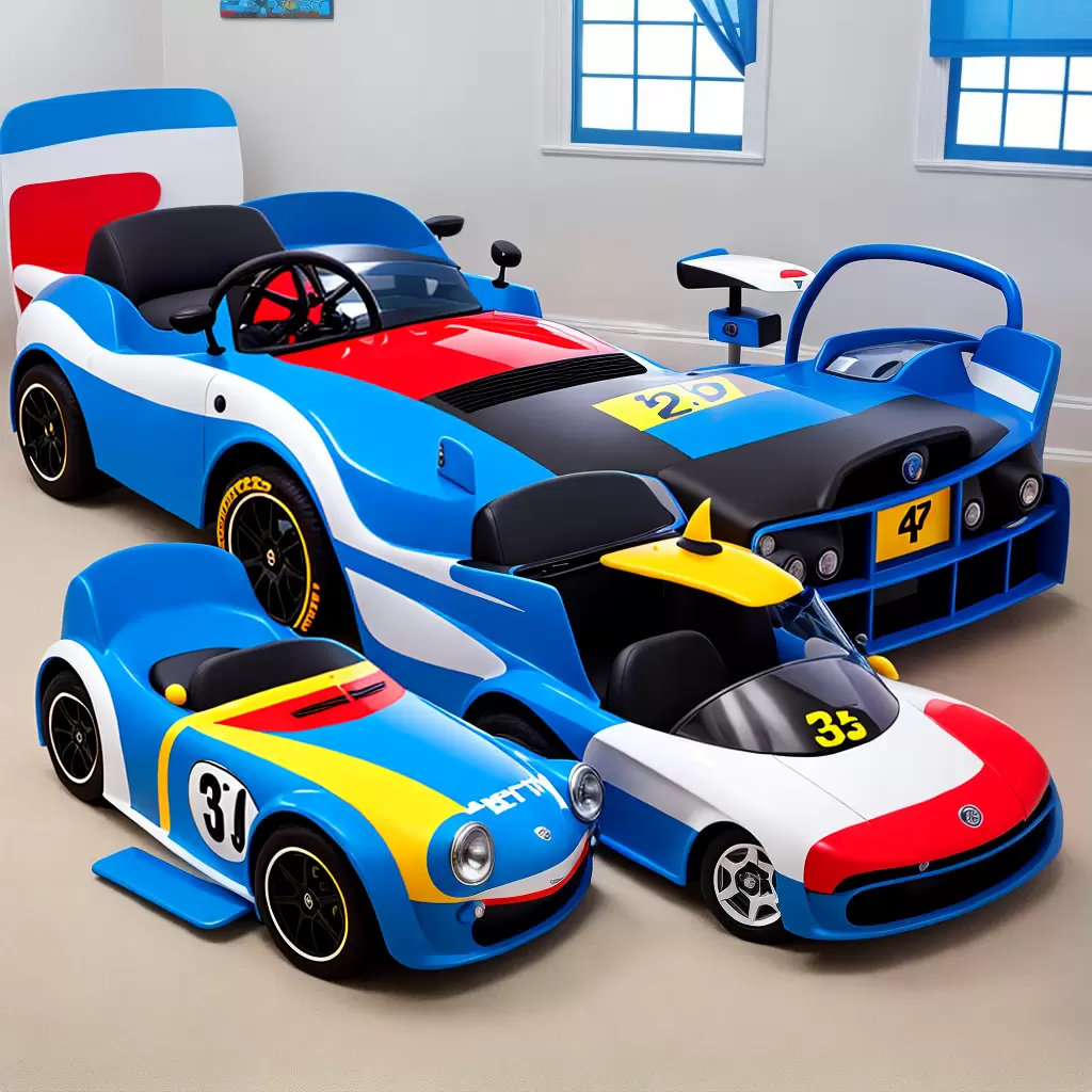 Fotos cama carro infantil divertida
