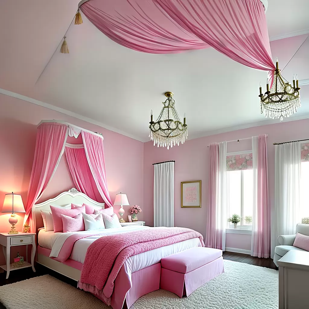 Fotos cama princesa rosa quarto encantado