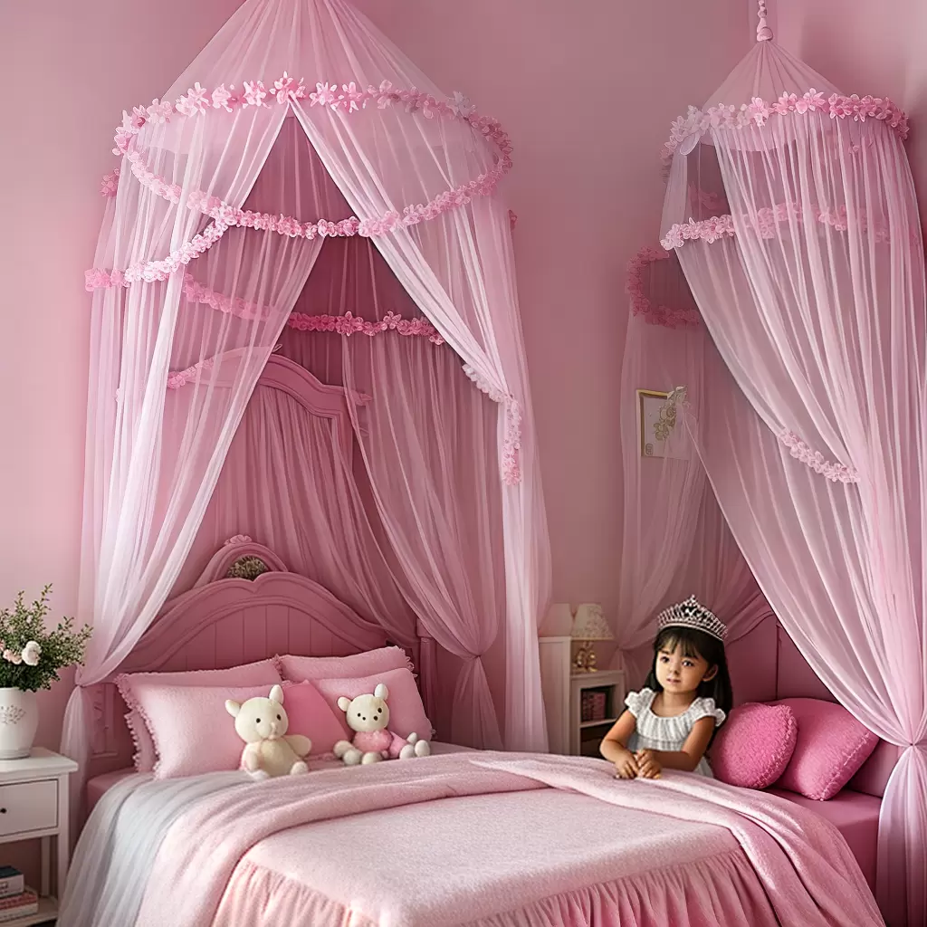 Fotos quarto princesa menina cama rosa 1