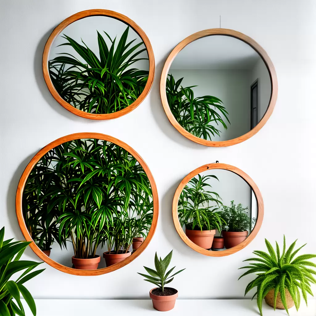 Fotos espelho madeira plantas naturais