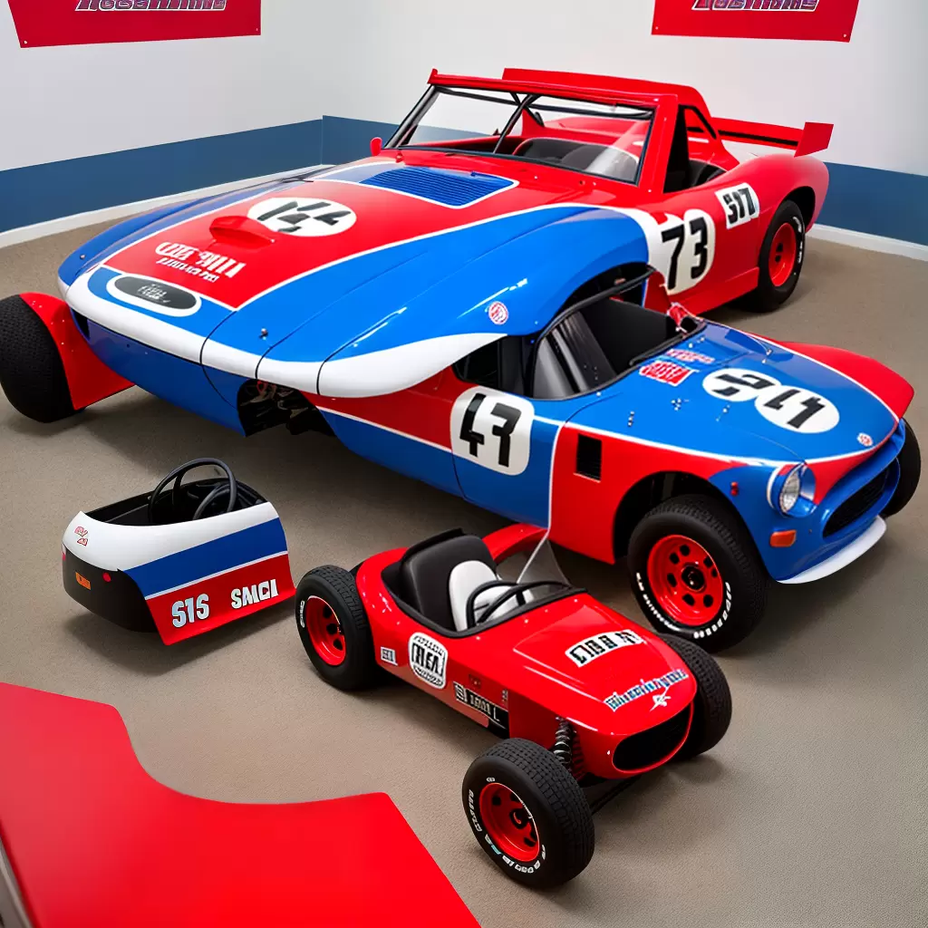 Fotos cama carro corrida infantil divertida