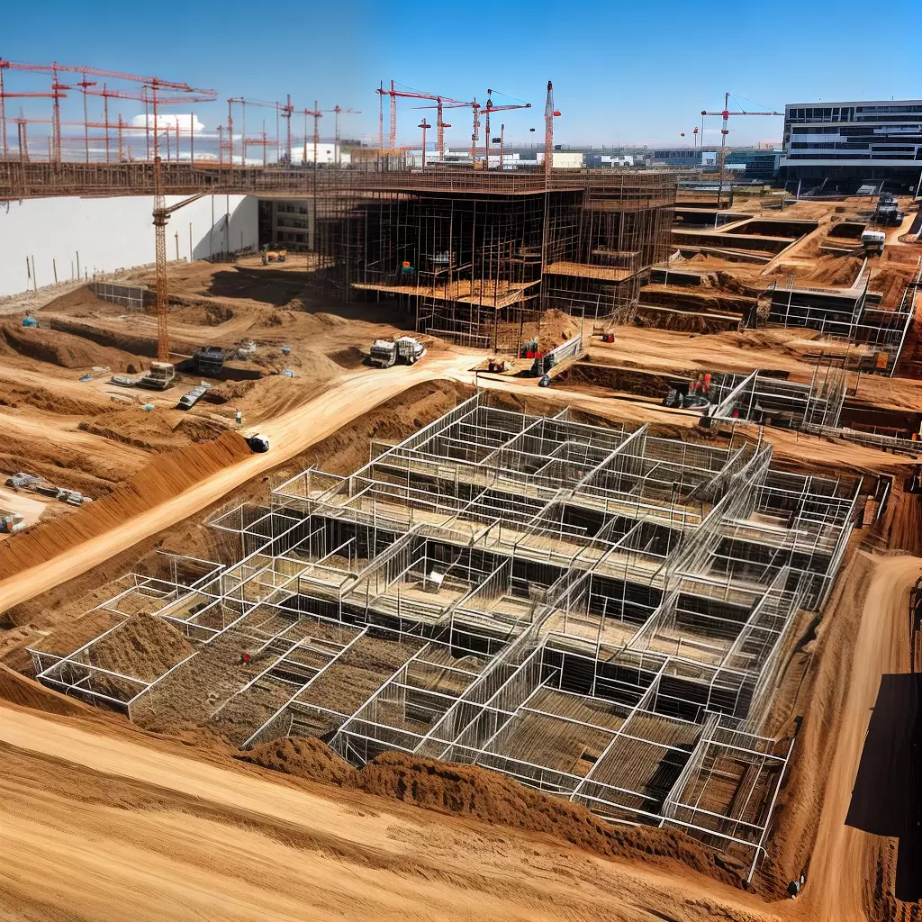 Fotos construcao base forte trabalhadores