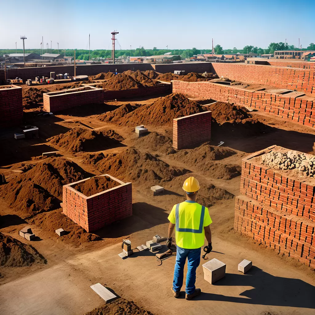 Fotos construcao trabalhador fundacao nivelamento