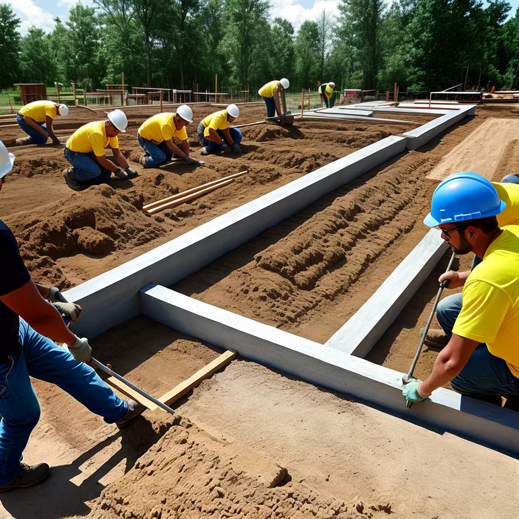 Fotos construcao base forte trabalhadores 1