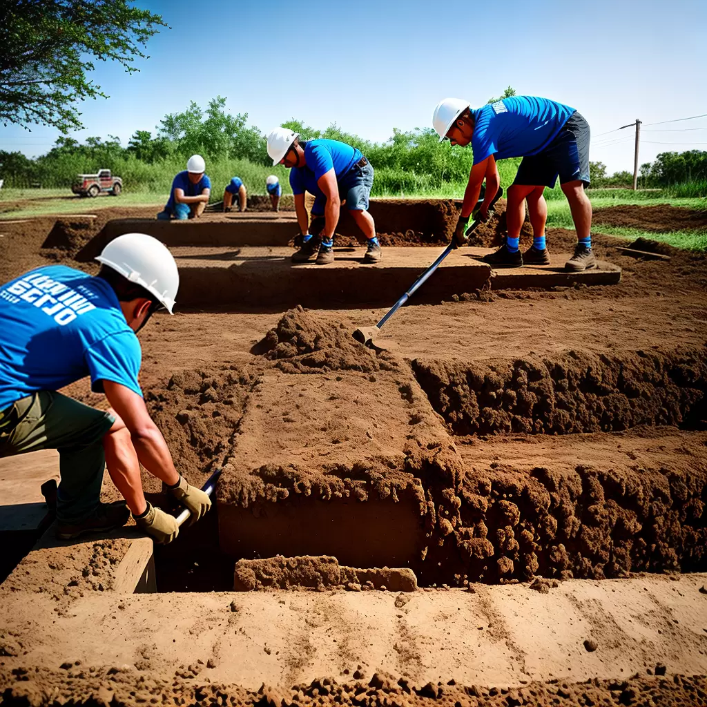 Fotos construcao base forte trabalhadores medicao 1