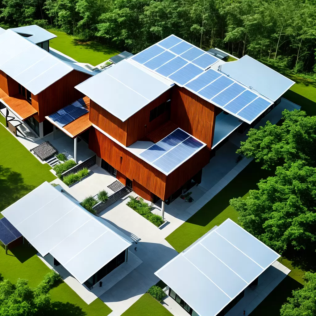 Fotos predio ecologico sustentavel bambu solar