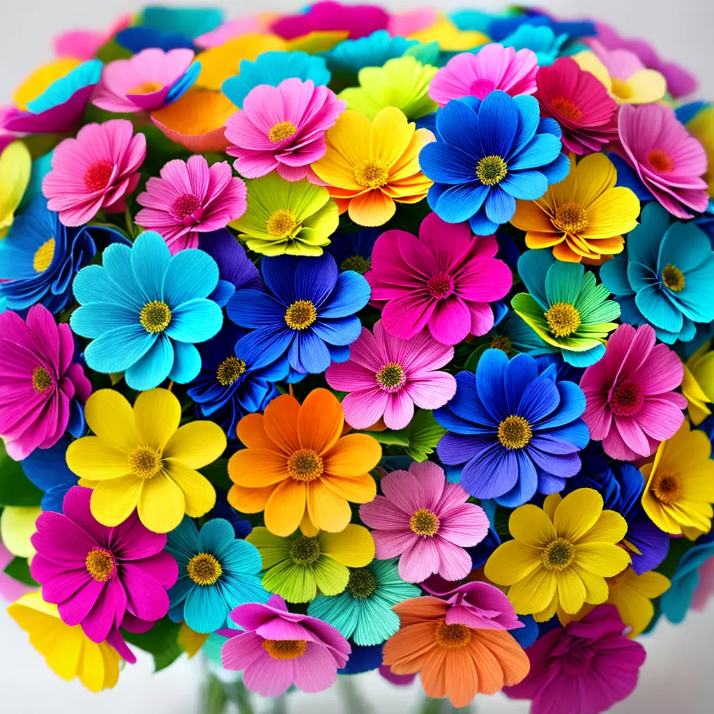 Fotos flores pano coloridas artesanato