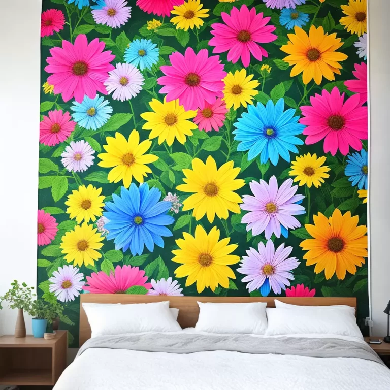 Como criar um mural de flores artesanais para o seu QUARTO