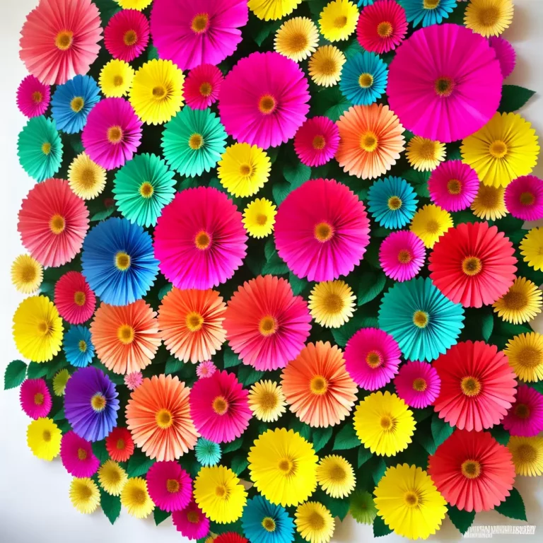 Como CRIAR um jardim de parede com flores de papel