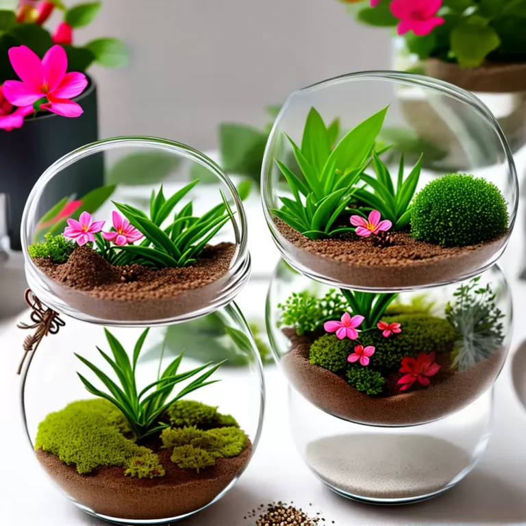 Faça um lindo terrário ARTESANAL com flores de plástico