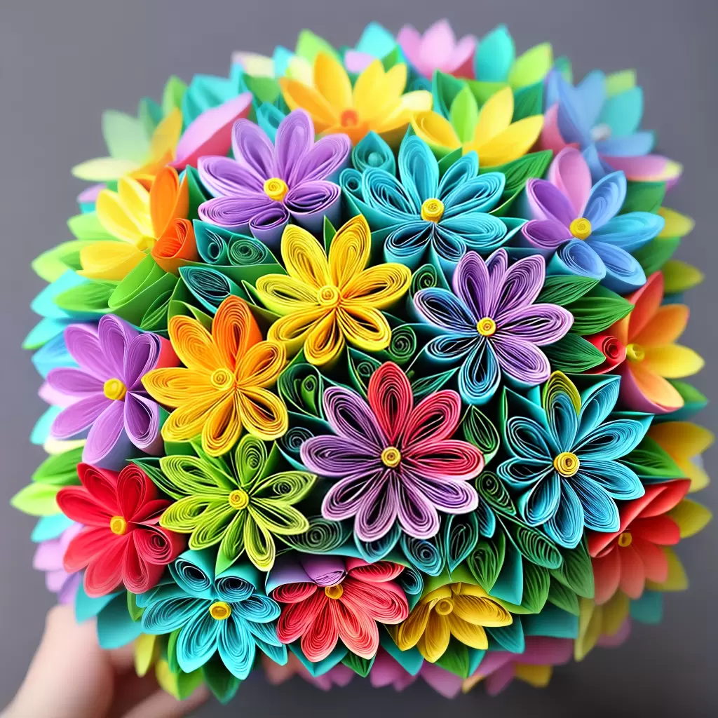Fotos arte papel quilling flores coloridas