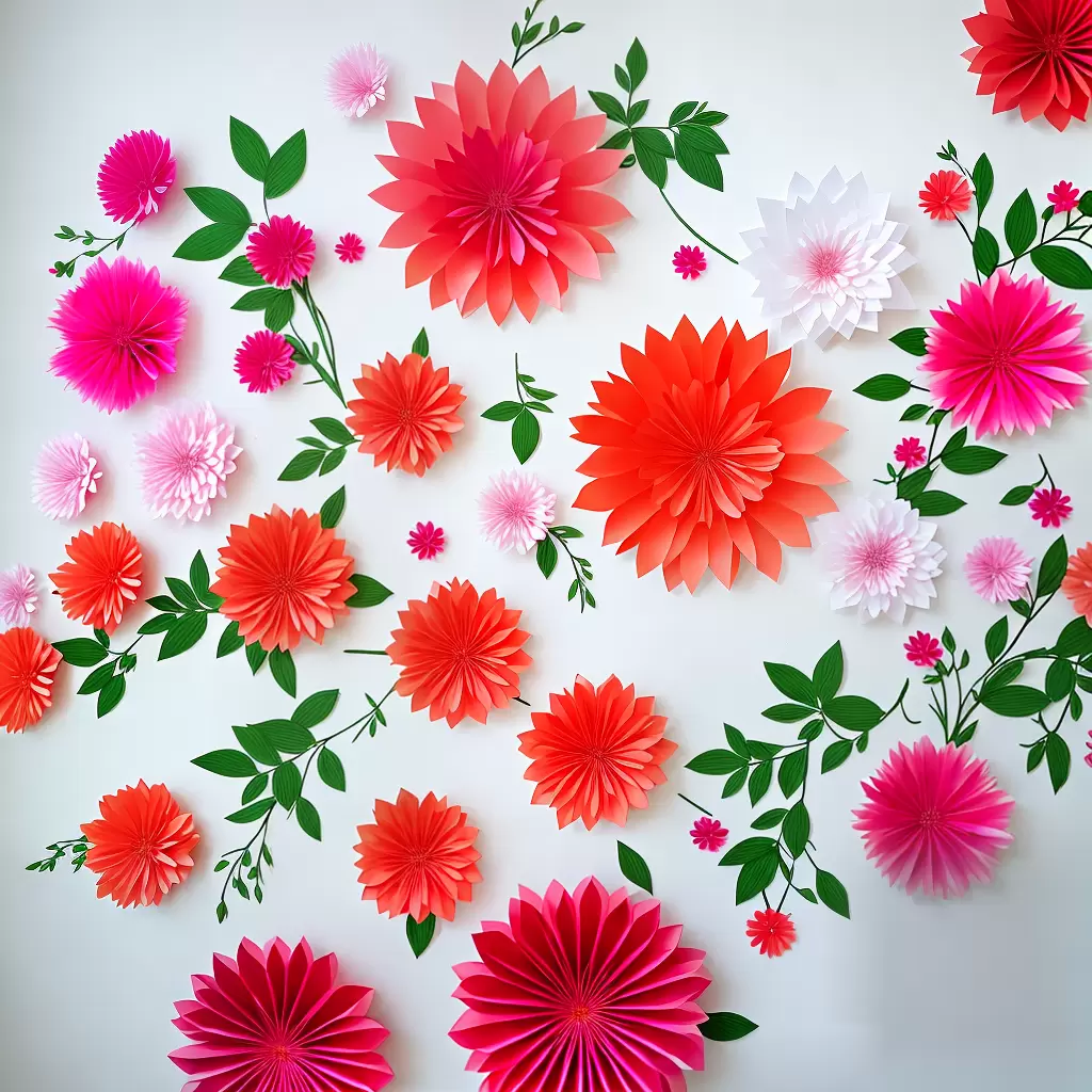 Fotos mural flores papel 3d arte